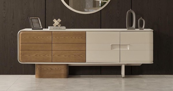 Sideboard WeißEr Moderne Design Luxus HolzmöBel Kommode Einrichtung-image