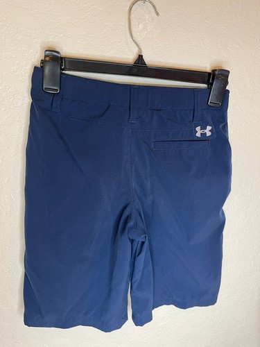 Boy's Under Armour Golf Shorts Youth Medium YMD Navy Blue - Polyester Nylon