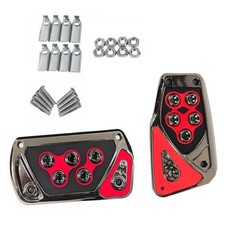 Car Pedal Covers, Automotive Accelerator Brake Pedals Cover, Anti 2 PCS Red