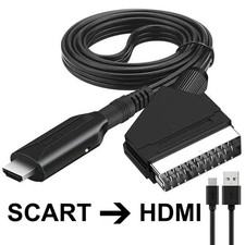 SCART auf zu HDMI Adapter Kabel 1 Meter Konverter Wandler HD Video Audio HD TV