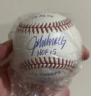 John Smoltz Signed Stat Baseball HOF 15 96 NL Cy Atlanta Braves JSA Witness