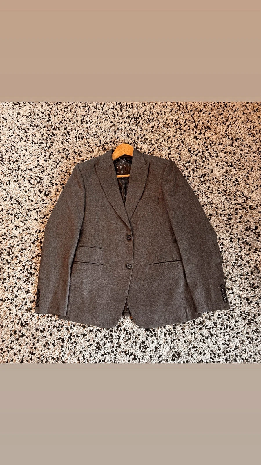 Handmade Blazer - Size Small - Gray - Wool Blend - Classic Fit - Two-Button