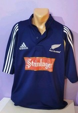 New Zealand 2004 All Blacks rugby Shirt JERSEY TRIKOT Stainlager Adidas XL