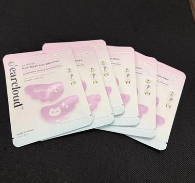 6 Pairs dearcloud uv block Hydrogel Sun Patches New Collagen Korean