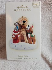 2009 Hallmark Keepsake Magic JINGLE BELLS Singing Dogs with Sound Ornament NIB