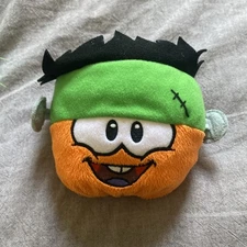 Disney Club Penguin Puffle Green Orange Frankenstein Plush 2011