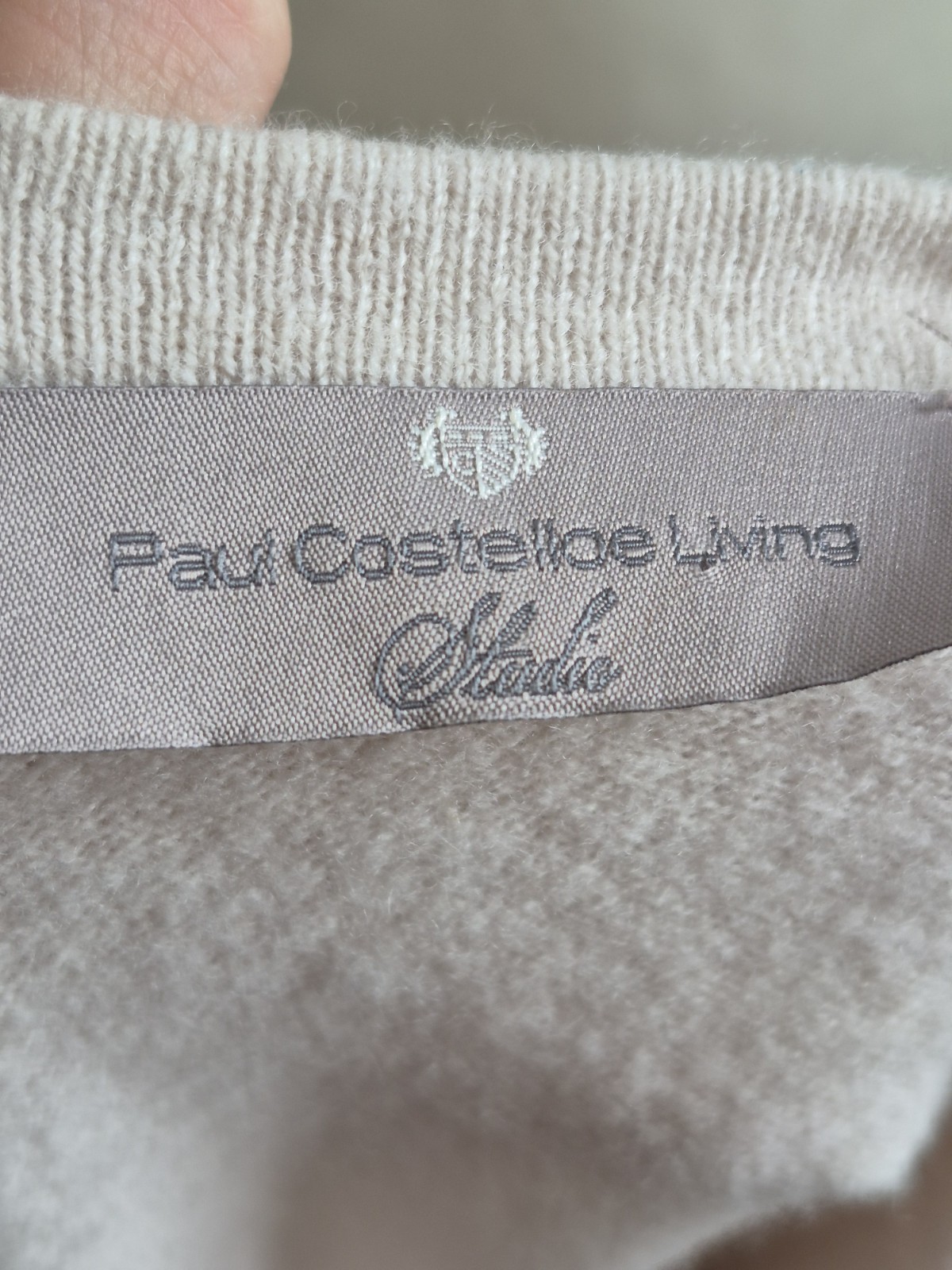 Paul Costelloe Living 100% Merino Wool Jumper Soft V Neck Knit Small image 2
