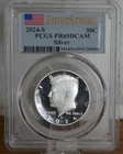 2024-S Proof 90% Silver JFK Half Dollar 1 oz Silver PCGS PR69DCAM First Strike