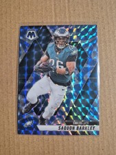 2025 Panini Mosaic - Saquon Barkley #212 Reactive Blue Mosaic Prizm