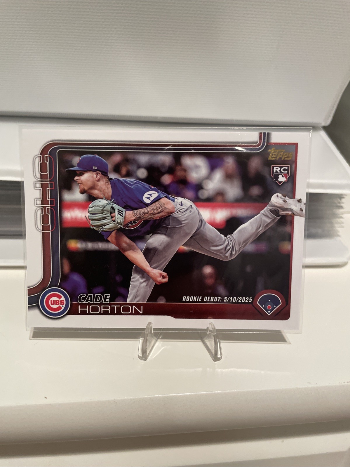 2025 Topps Update Cade Horton US214 Rookie Golden Mirror Image Variation SSP