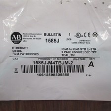 ALLEN BRADLEY 1585J-M4TBJM-2 Ethernet Media RJ45 Patchcord SER A US Free Tax