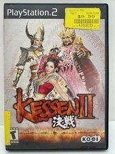 Kessen II (Sony PlayStation 2, 2001) PS2 With Case Tested Working Missing Manual