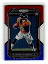 Montrell Washington 2022 Panini Prizm #356 Rookie Broncos Red White and Blue RC