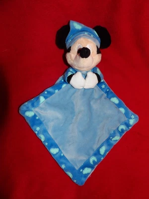 Doudou Plat Disney Nicotoy Mickey Bleu Nuage Etoile Luminiscent - Photo 1/2