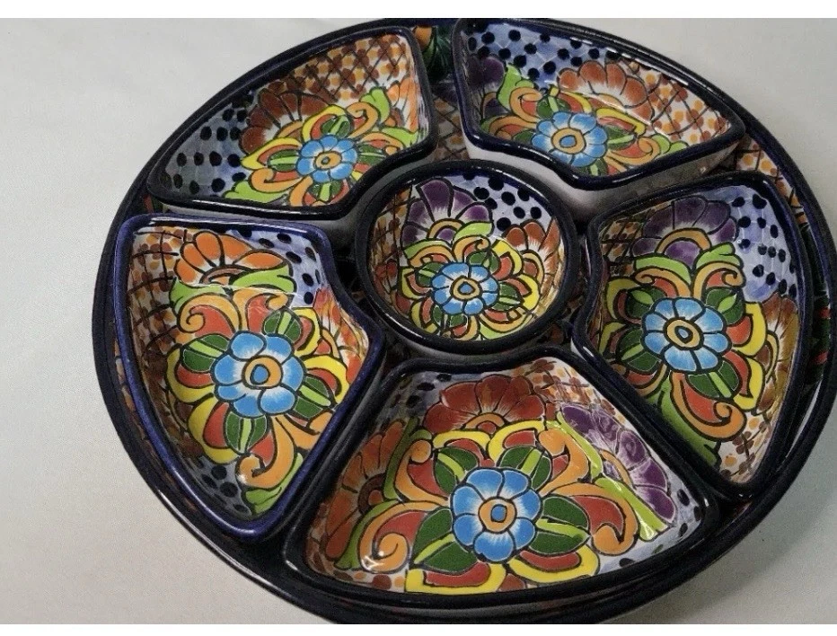 工芸品 Mexico dish Preços baixos em Pratos para Servir Mexicano em Cerâmicas do
