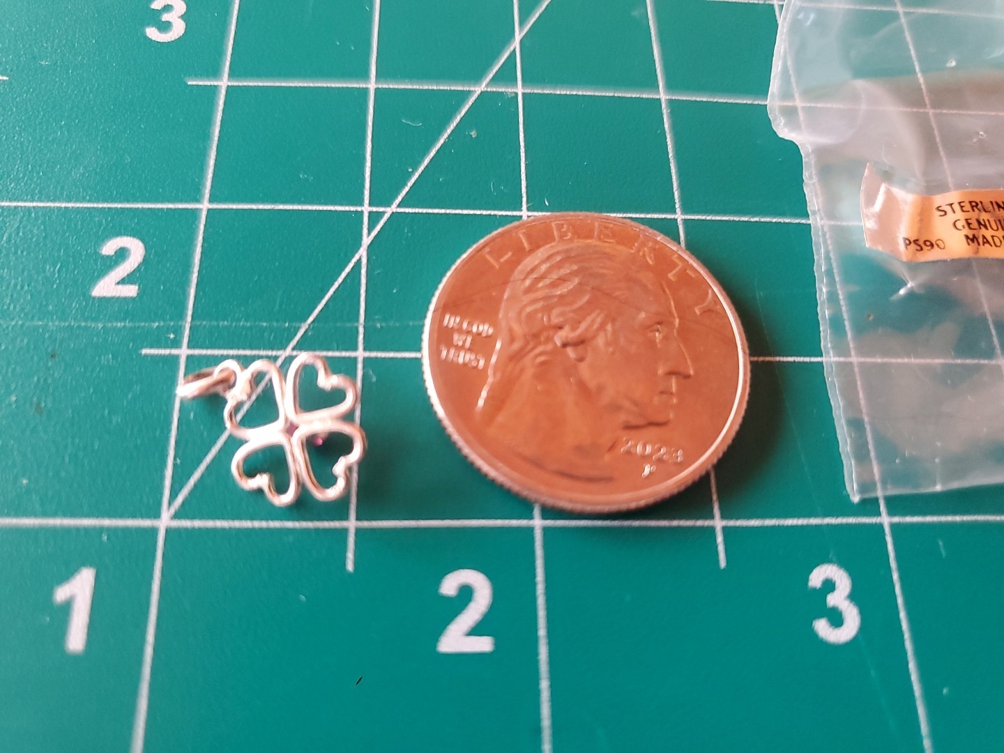 Sterling Silver Ruby Charm Pendant - image 3