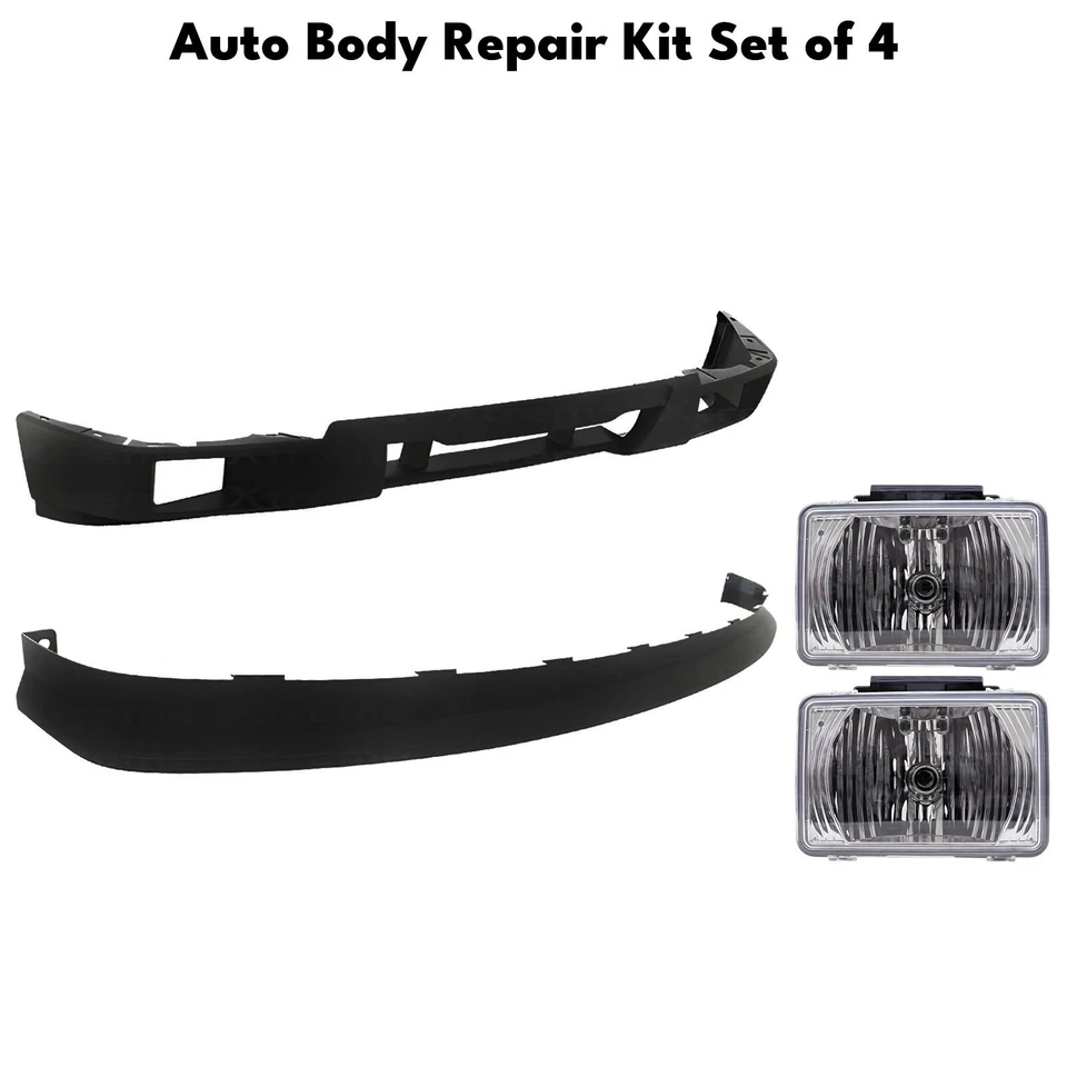 Front Bumper Cover & Fog Lights Kit For 2004-2012 Chevy Colorado / GMC Canyon Foto 2 de 4