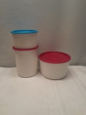 Tupperware One Touch Canister Toppers 3pc Sta...