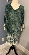 Est. 1946 green tie dye dress w Embroidery Bottom Womens Size 18/20