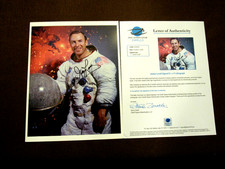 JIM LOVELL APOLLO 13 ASTRONAUT SIGNED AUTO VINTAGE PHOTO STEVE ZARELLI SPACE LOA