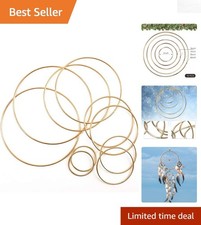 Crafting Dream Catcher Rings - 10 Gold Metal Hoops for Wedding Decor  More