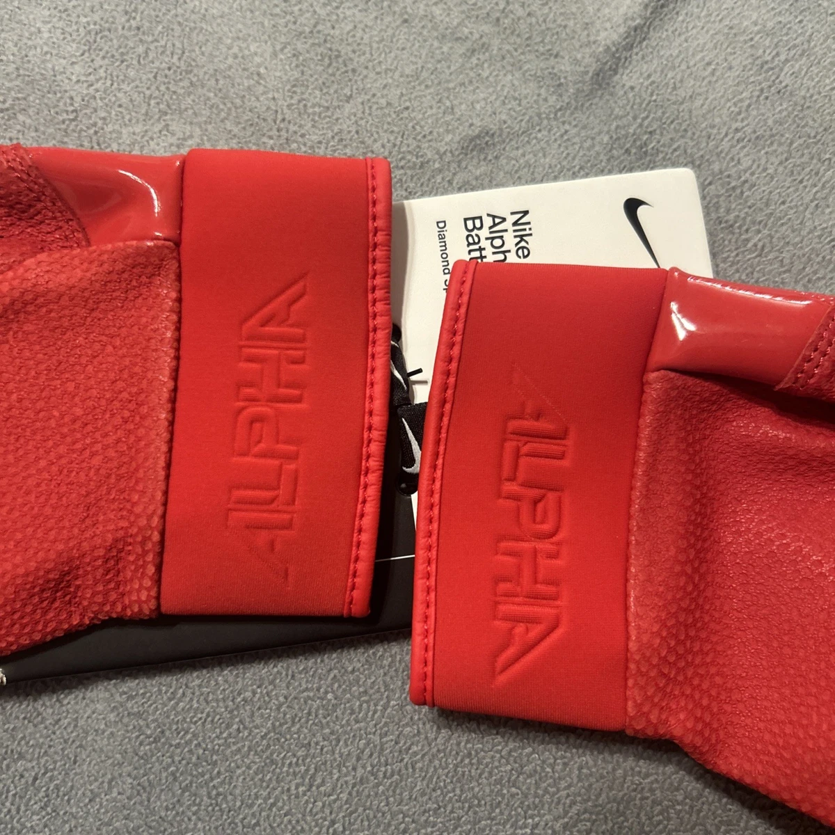 Guantes de bateo de béisbol Nike Alpha Elite Dri-FIT rojos XL