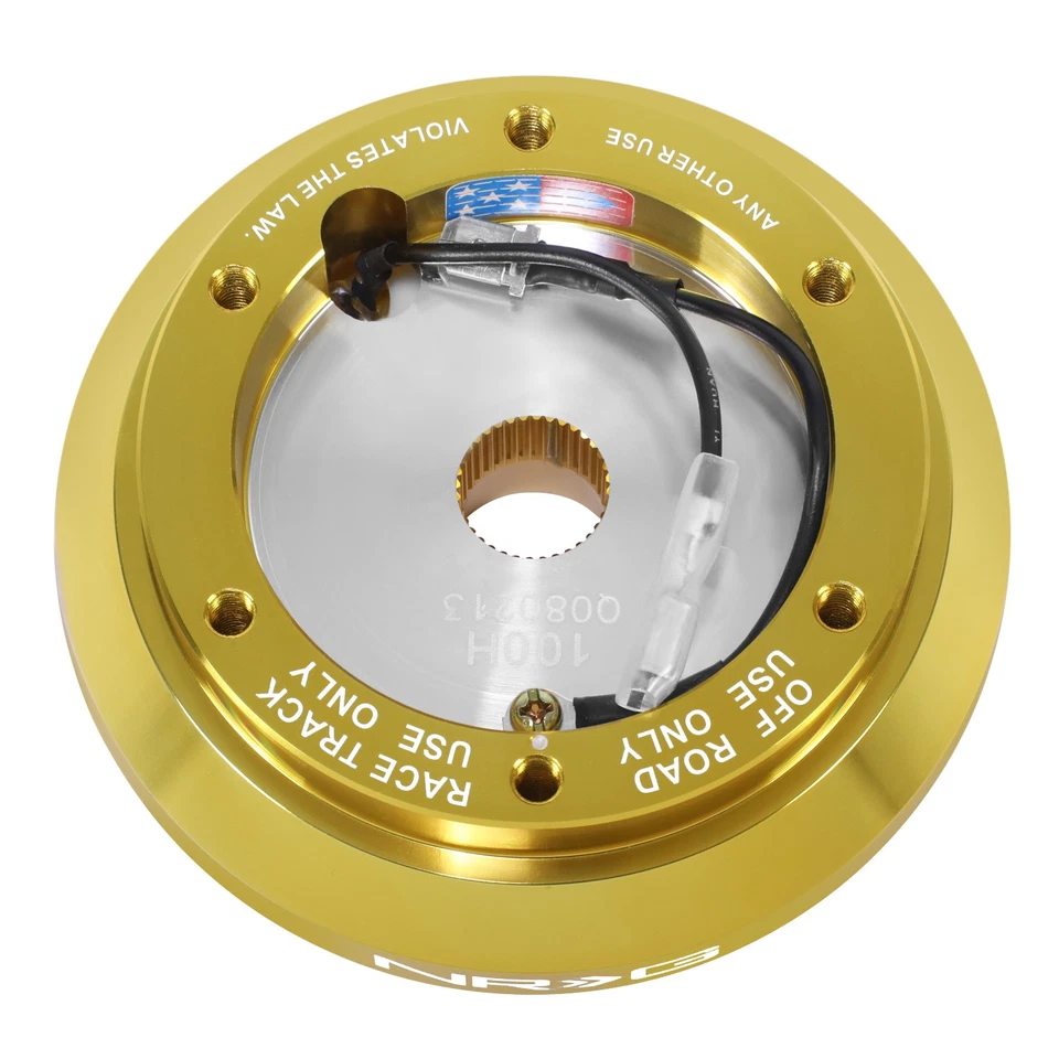 Adaptador de cubo de volante Fit Eagle Talon Mitsubishi Subaru NRG cromado dorado Foto 3 de 4