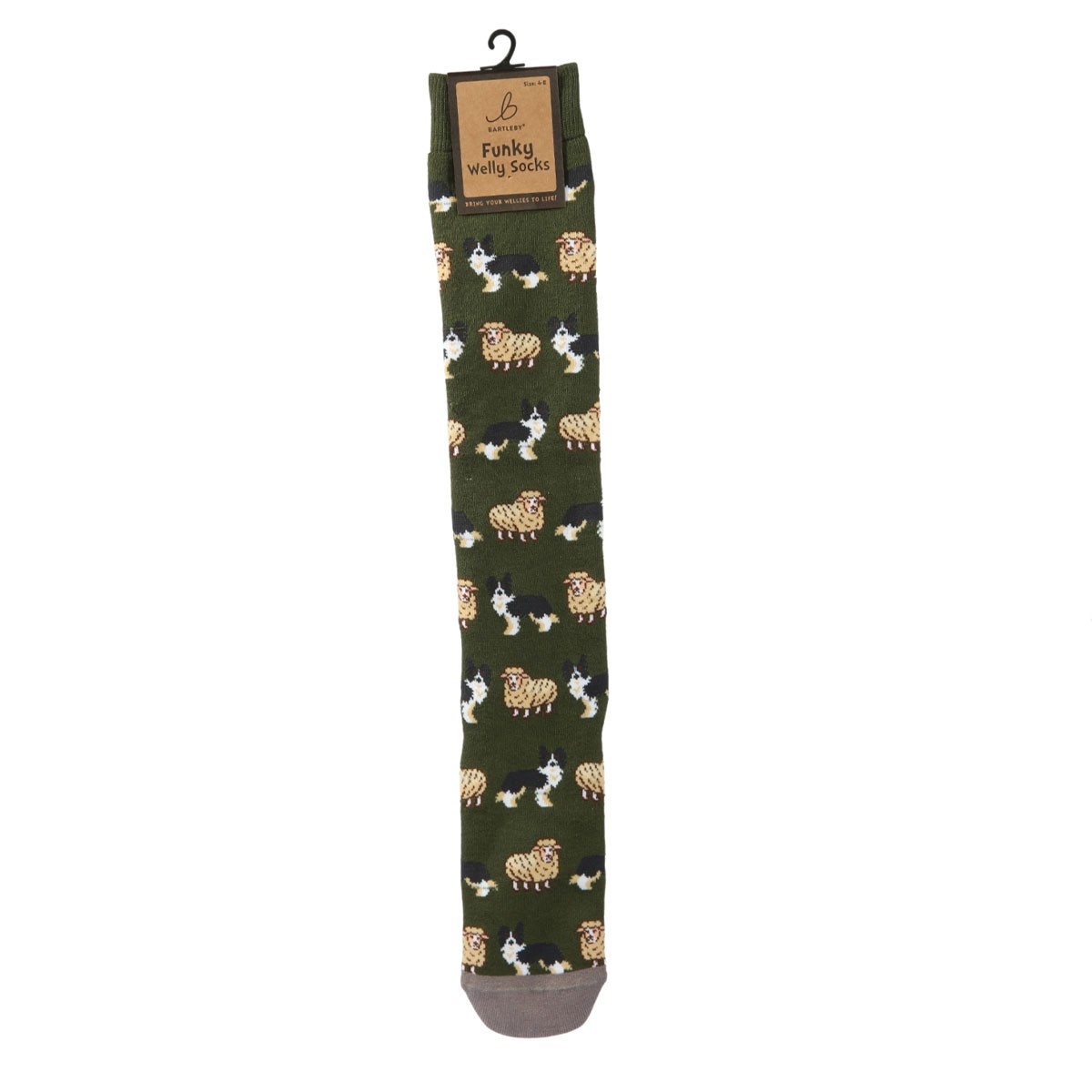 Bartleby Men's Funky Welly Socks - Sheep & Dog - Image 2