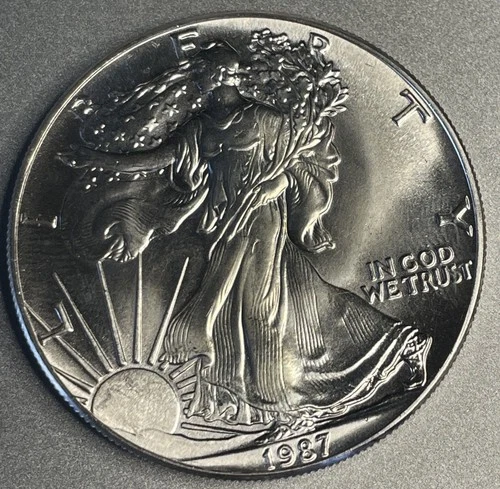 1987 Walking Liberty Design 1 oz .999 Fine Silver Round Medallion (101322-1)