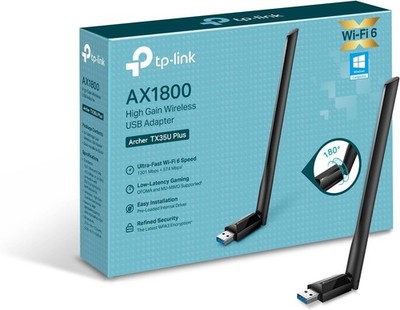 TP-Link Archer TX35U Plus AX1800 Wi-Fi 6 USB Adapter High Gain Antenna Dual Band