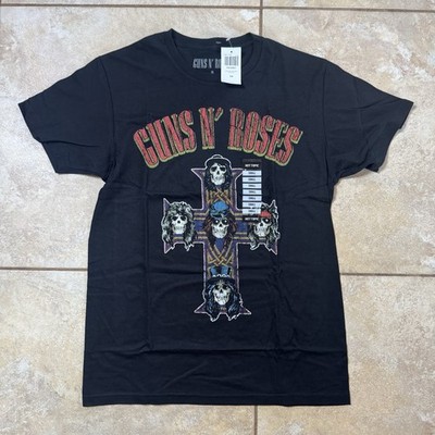 Guns N' Roses Appetite For Destruction Floral Cross T-Shirt SMALL New