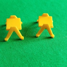 Yellow Stools - Vintage - 2cm each possibly Kinder egg related - 1980s 1990s