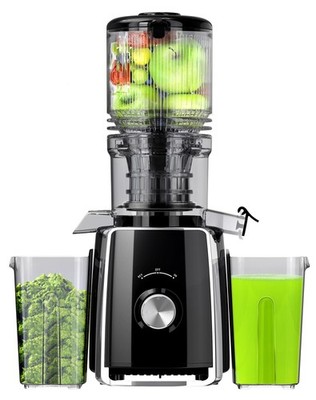 Cold Press Juicer, Slow Masticating with Wide Feed Chute for Whole Fruits & V...