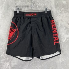MOYA Brand Co. Shorts men's 32 MMA Jiu Jitsu Athletic Black Elastic Waist Active