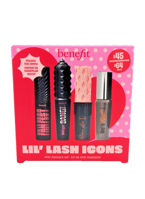 Benefit Lil  Lash Icons Mini Mascara 4pc Set in Box $64 Value Brand New