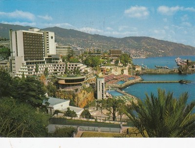 Postkarte Schwimmbäder & Sheraton Hotel Funchal Madeira My Ref QY