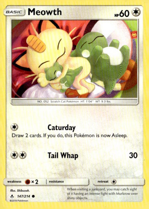 SM10: Double Blaze #147/214 Meowth