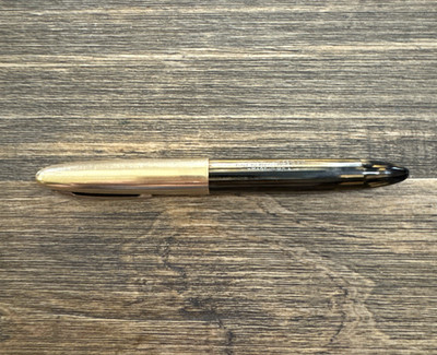 Sheaffer Lifetime Fountain Pen Brown Striated White Dot 14K Gold Nib 79 Vacuum