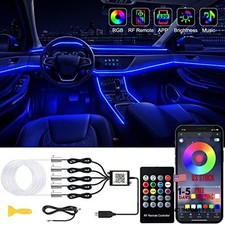 Interior Car LED Strip Lights with Wireless APP and Remote Control, RGB 5 in 1