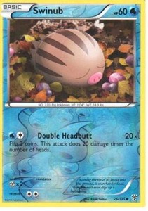 Swinub 26/135 B&W Plasma Storm REVERSE HOLO MINT! Pokemon