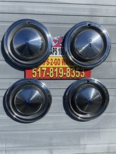 Airstream 15 Set 4 Stainless Hubcaps Full Used Blue Plymouth Fit Airstream Airstream 15 Set 4 Stainless Hubcaps Full Used Blue Plymouth Fit Airstream