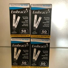 Embrace Blood Glucose Test Strips 200 Count.  EXP 02/2027 FREE SHIPPING