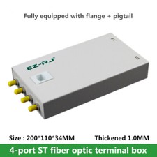 4-port ST fiber optic terminal box thickened 1.0MM full flange  pigtail