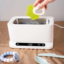 800ML Stainless Ultrasonic Cleaner Ultra Sonic Cleaning Timer with 2 Baskets