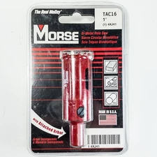 1” In Holesaw TAC16 M K Morse Co Red Real McCoy NEW SEALED USA