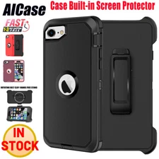 For Apple iPhone SE 2020/8/7 Case Heavy Duty Cover w/Belt Clip Fits Otter