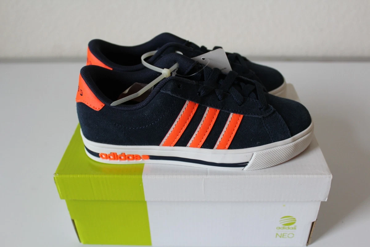 New In * Adidas NEO Daily Kids F98516 Black/Orange/White Size 1 | eBay