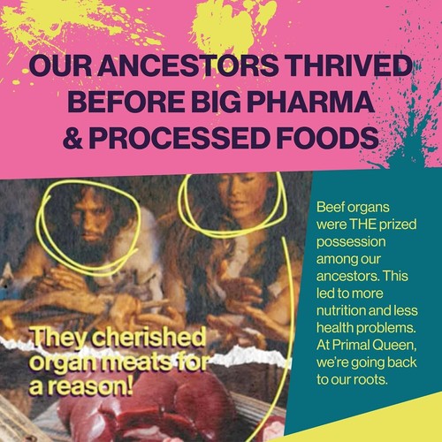 Primal Queen Female-Optimized Beef Organ Superfood (Beef Liver, Kidney) - 60 Cap - Picture 5 of 9