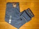 Carhartt Jeans Mens 42X32 Blue Flannel Lined Relaxed Fit Straight Leg B172 DST