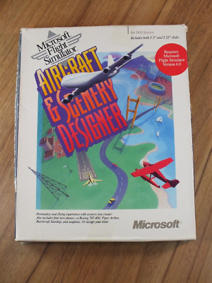 Vintage Microsoft Flight Simulator Aircraft & Scenery Designer for DOS Systems